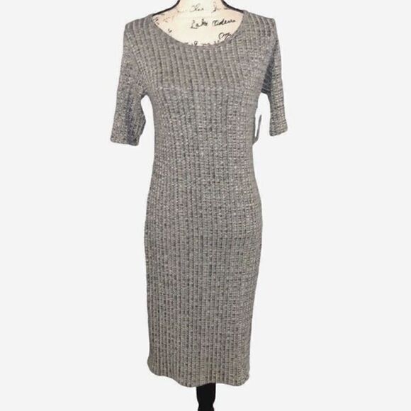 LULAROE NEW gray & black Julia dress small - Picture 1 of 8